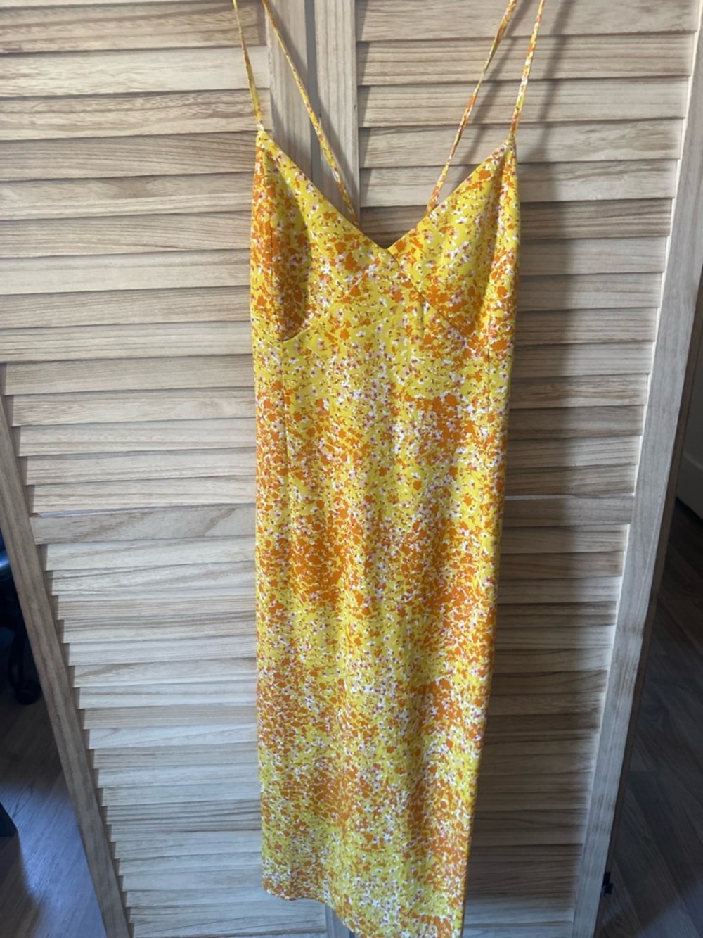 Lulu's Yellow & Orange Floral Slip Dress